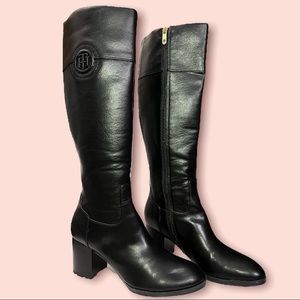 Womens Tommy Hilfiger Girard Knee-Heel Knee.
High Boots, Black Size 8